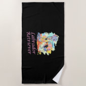 Serviette De Plage Aquarelle Labrador Retriever (Devant)