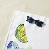 Serviette De Plage Aquarelle Margarita Cocktail été (En situation)