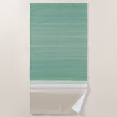 Serviette De Plage Aquarelle moderne Ocean Sand Monogram Beach Towne (Devant)