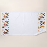 Aquarelle motif avec oiseaux pic