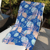 Serviette De Plage Aquarelle Ocean Seashing & Coral Motif
