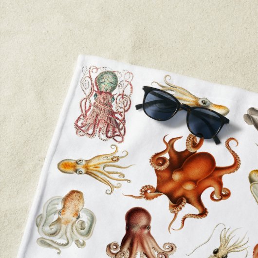 Serviette De Plage Aquarelle Octopus Cephalopod Océan Animaux (En situation)