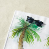 Serviette De Plage Aquarelle Palm Tree Beach Towel (En situation)