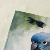 Serviette De Plage Aquarelle Parakee bleu Eucalyptus Tree (En situation)