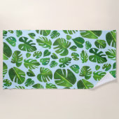 Serviette De Plage Aquarelle plante Lover Tropical Monstera (Devant)