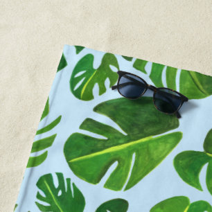 Serviette De Plage Aquarelle plante Lover Tropical Monstera