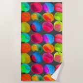 Serviette De Plage Aquarelle rainbow spots art style plage (Devant)