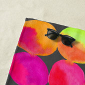 Serviette De Plage Aquarelle rainbow spots art style plage (En situation)