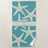 Serviette De Plage Aquarelle Starfish Beach (Devant)
