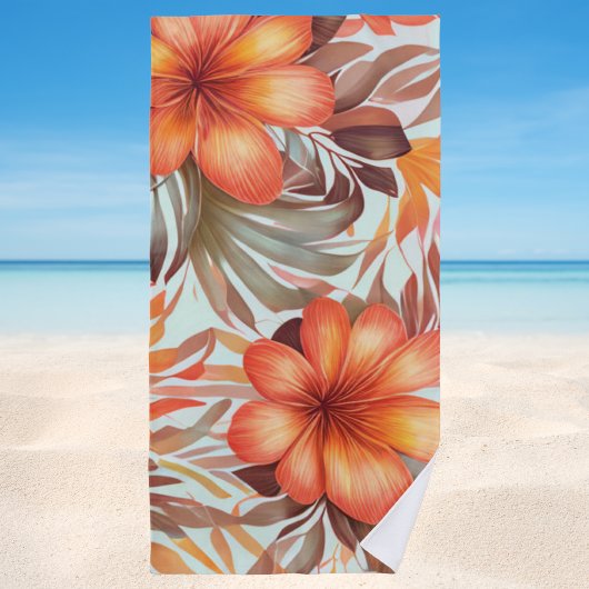 Serviette De Plage Aquarelle tropicale stylée
