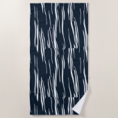 Serviette De Plage Aquarelle Turquoise Pinceau Plage (Devant)