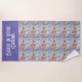 Serviette De Plage Aquarelle Unicorn Art Purple Dreams Beach Towne (Devant)