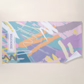 Serviette De Plage Aquarelles douces coups de pinceau arrière - plan  (Devant)