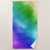Serviette De Plage Aquarelles Rainbow (Devant)