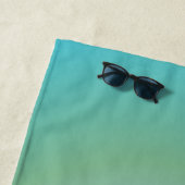 Serviette De Plage Aquarius Aura Gradient Zodiac, Blue Green Gradient (En situation)