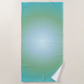 Serviette De Plage Aquarius Aura Gradient Zodiac, Blue Green Gradient (Devant)