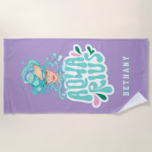 Serviette De Plage Aquarius Nom personnalisé Anniversaire Cadeau (Devant)