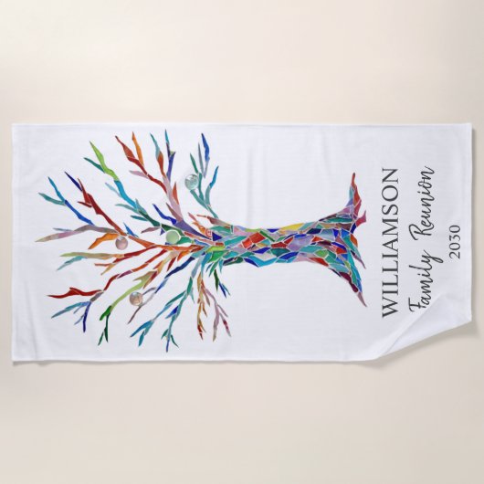 Serviette De Plage Arborescence familiale (Devant)