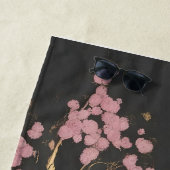 Serviette De Plage Arbre cerise en fleurs (En situation)