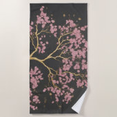 Serviette De Plage Arbre cerise en fleurs (Devant)