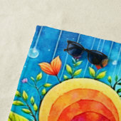 Serviette De Plage Arbre d'amour et de design de vie (En situation)