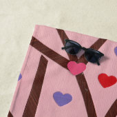 Serviette De Plage Arbre de coeur (En situation)