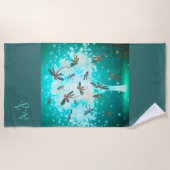 Serviette De Plage Arbre de lueur de libellule (Devant)