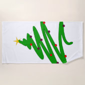 Serviette De Plage Arbre de Noël (Devant)