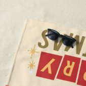 Serviette De Plage Arbre de Noël rétro/Vintage (En situation)