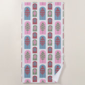 Serviette De Plage Arbres Art déco (Devant)