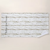 Serviette De Plage Arbres bruns verts (Devant)