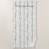 Serviette De Plage Arbres bruns verts (Devant)