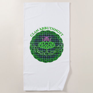Serviette De Plage Arbuthnott Scottish Tartan Celtic Thistle