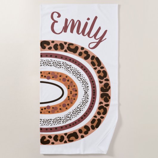 Serviette De Plage arc-en-ciel, couleur arc-en-cie (Devant)