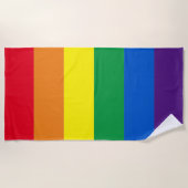 Serviette De Plage Arc-en-ciel couleurs Lgbt Lgbtq drapeau gay (Devant)