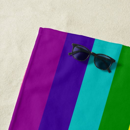 Serviette De Plage Arc-en-ciel Gilbert Baker Pride Couleurs (En situation)