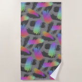 Serviette De Plage arc-en-ciel rétro radical : (Devant)