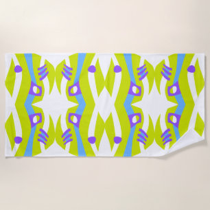Serviette De Plage Arche Abstraite Noah Vert pourpre bleu
