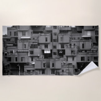 Serviette De Plage Architectural noir et blanc