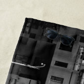 Serviette De Plage Architectural noir et blanc  (En situation)