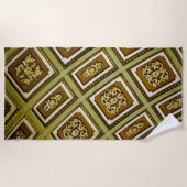 Serviette De Plage Architecture verte et Brown (Devant)