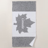 SERVIETTE DE PLAGE ARGENT DU CANADA (Devant)