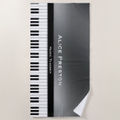 Serviette De Plage Argent unique du professeur de musique | (Devant)