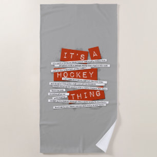 Serviette De Plage Argot de hockey