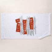 Serviette De Plage Argot du hockey (Devant)