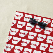 SERVIETTE DE PLAGE ARKANAS ROUGE (En situation)