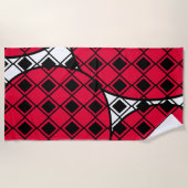 Serviette De Plage Arlequin en Blob Rose (Devant)