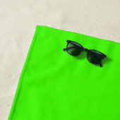 Serviette De Plage Arlequin Neon Vert Couleur Solide (En situation)