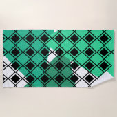 Serviette De Plage Arlequin Triangle Vert (Devant)
