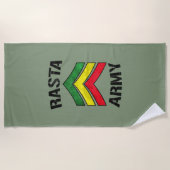 Serviette De Plage Armée de Rasta (Devant)